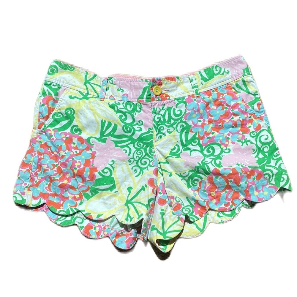 Lilly‎ Pulitzer Butterfly Floral Buttercup Shorts Beach Summer Floral Size 8